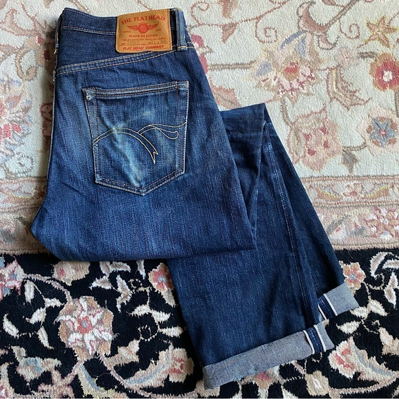 The Flathead Japanese raw selvedge heavyweight denim jeans. Raw hem 29x28 - Picture 5 of 16